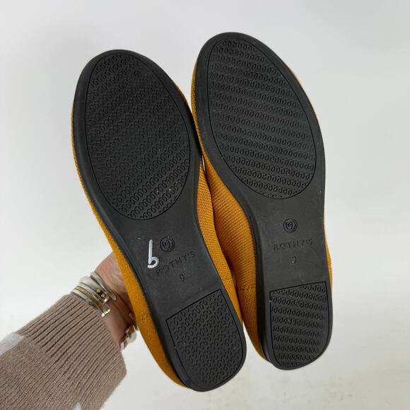 Rothy's Ballet Flat Women's 9 Dark Yellow Slip-On Round Toe Comfort Shoes - Picture 8 of 10
